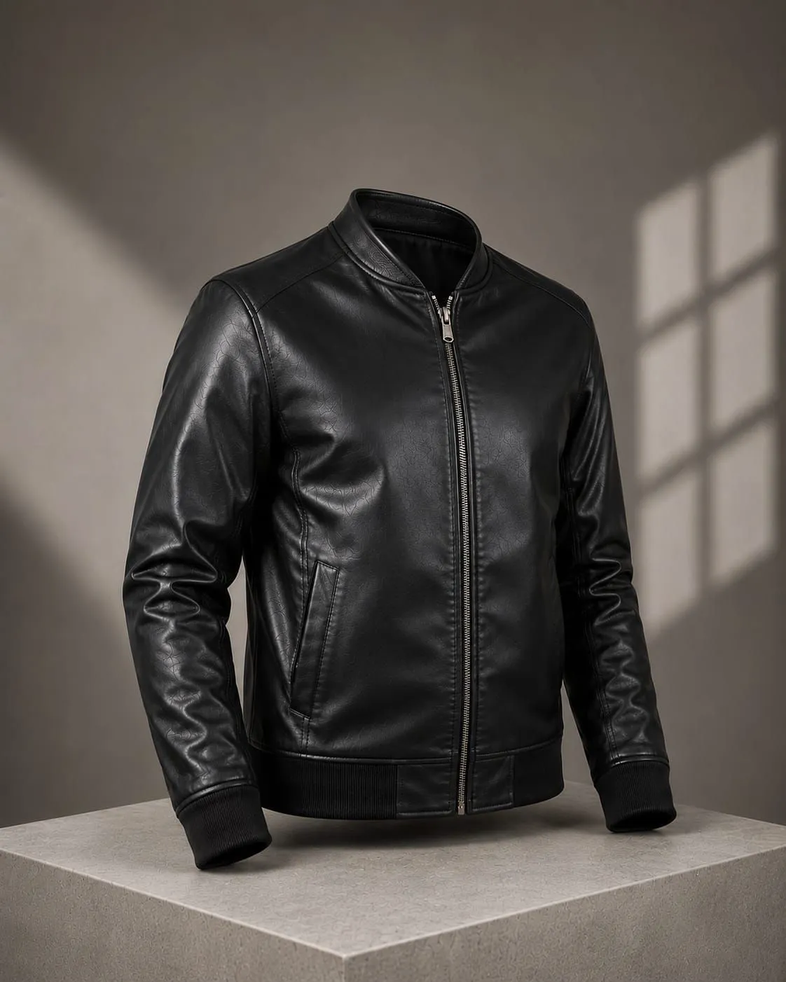 Men's clothing leather Bomber jacket 