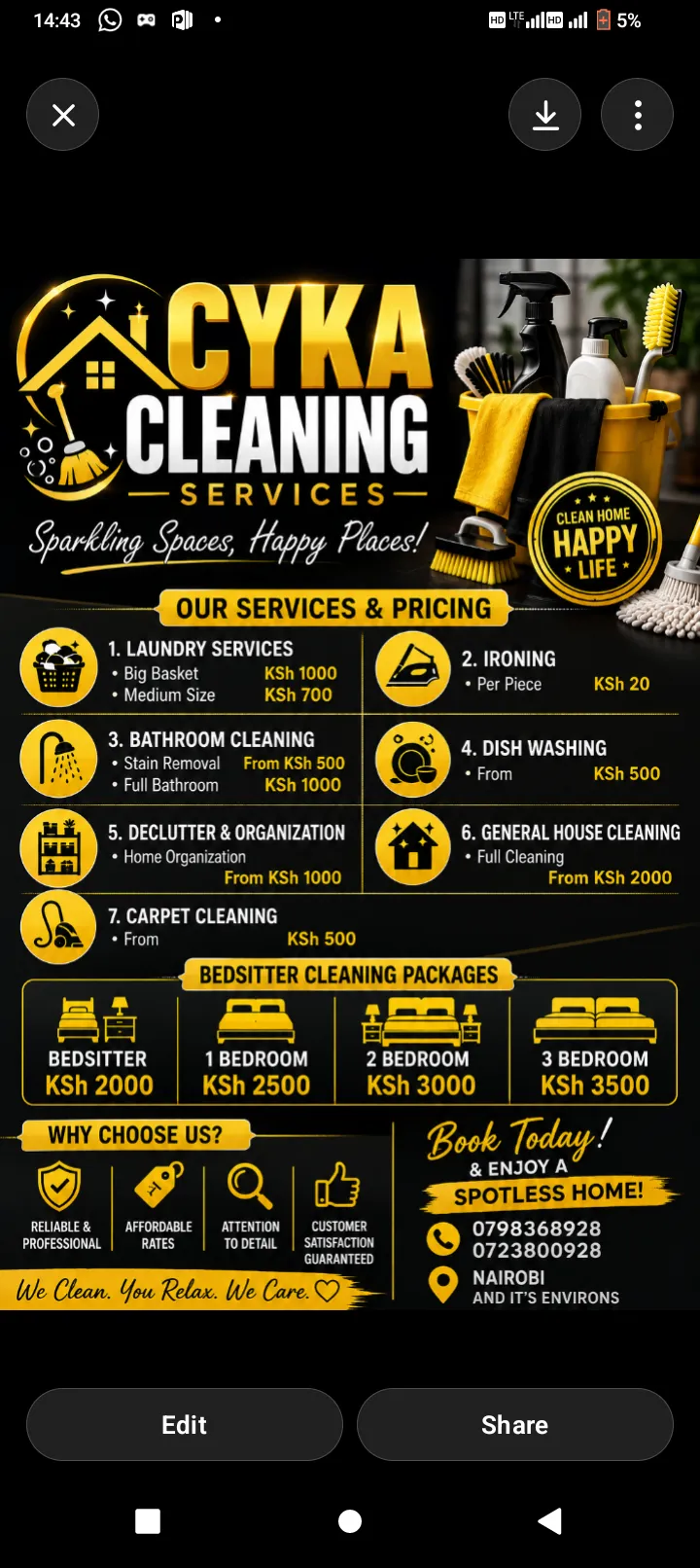 Cleaning services 